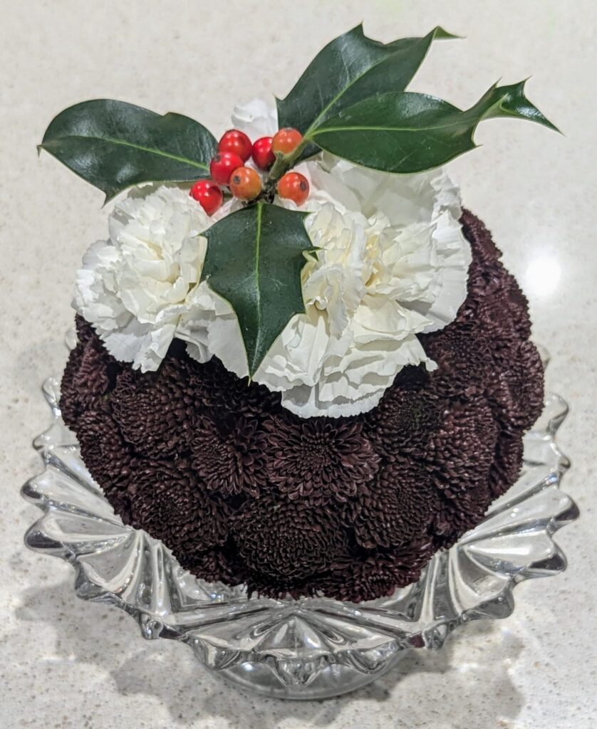 Floral Christmas pudding!